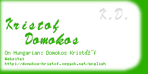 kristof domokos business card